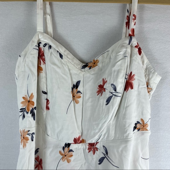 TORRID | Ivory Floral Challis Spaghetti Strap Midi Dress Womens Size 0XL - Picture 4 of 8